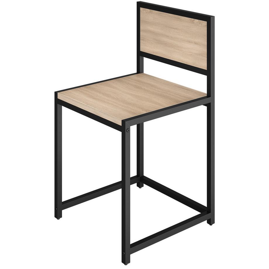 Tectake Ensemble chaises de salle à manger MILTON en bois et acier  