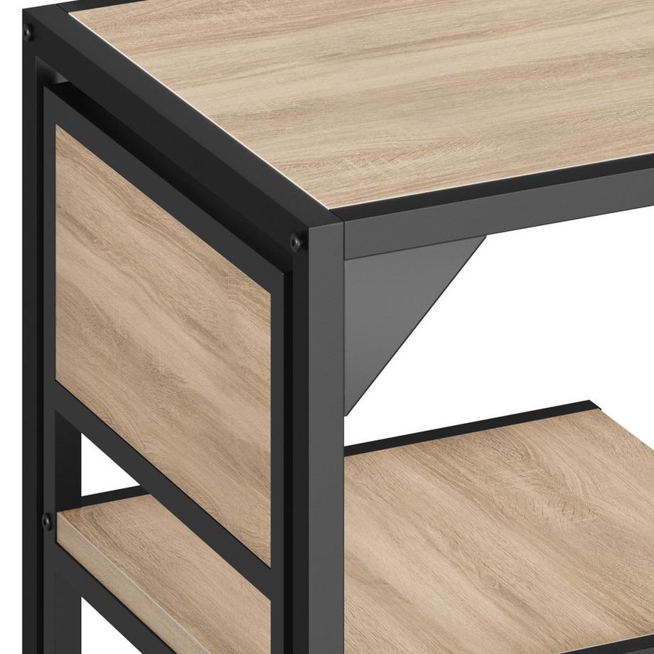 Tectake Ensemble chaises de salle à manger MILTON en bois et acier  