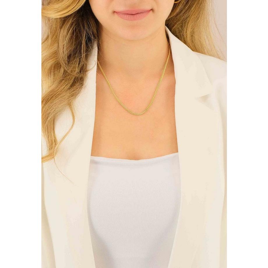 MUAU Schmuck  Collier rond gourmette or jaune 750, 2.8mm, 55cm 