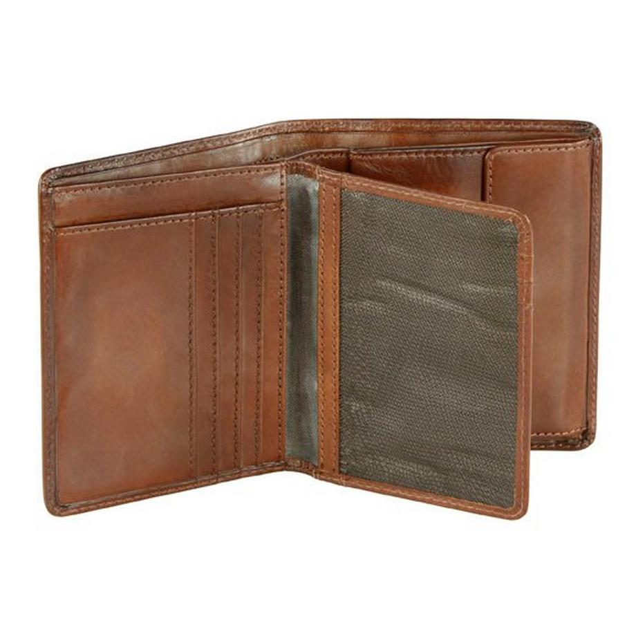 BUGATTI Domus RFID Portafoglio verticale con patta Cognac  