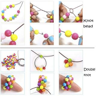 Activity-board  Perlen zum Auffädeln Kinder Schmuck Stringing Set, DIY Freundschaft Armbänder Halsketten Handwerk Set für Kinder, 24 Farben (Perlen zum Auffädeln) 