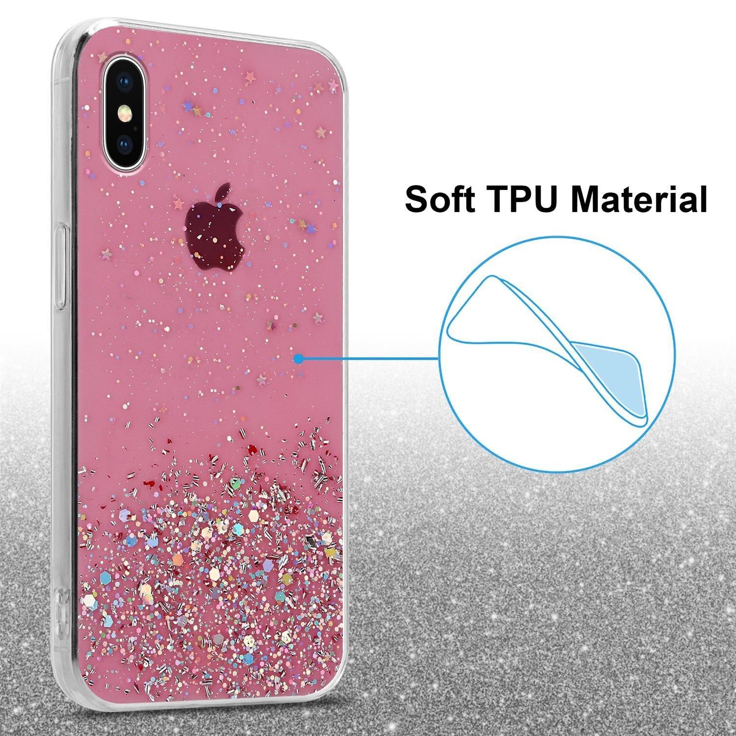 Cadorabo  Hülle für Apple iPhone X  XS TPU Silikon mit funkelnden Glitter 