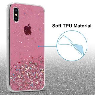 Cadorabo  Hülle für Apple iPhone X  XS TPU Silikon mit funkelnden Glitter 