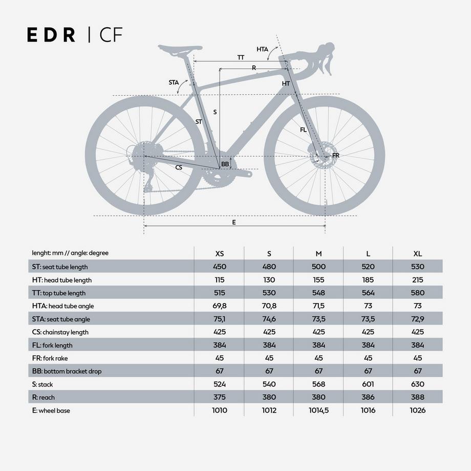VAN RYSEL  Vélo de route carbone Shimano Tiagra 2x10v, EDR CF blanc 