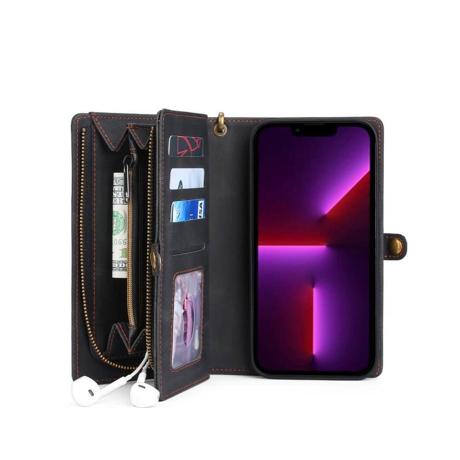 MEGSHI  iPhone 15 Pro - Megshi 2-1 Brieftaschen Hülle 