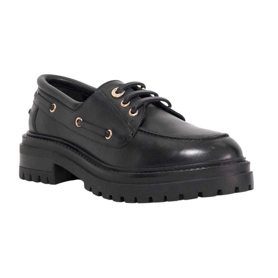 Dune London Venetian Leder Bootsschuhe mit Schnürung  