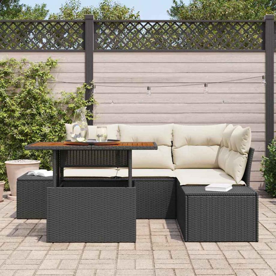VidaXL Ensemble de canapé de jardin poly rattan  