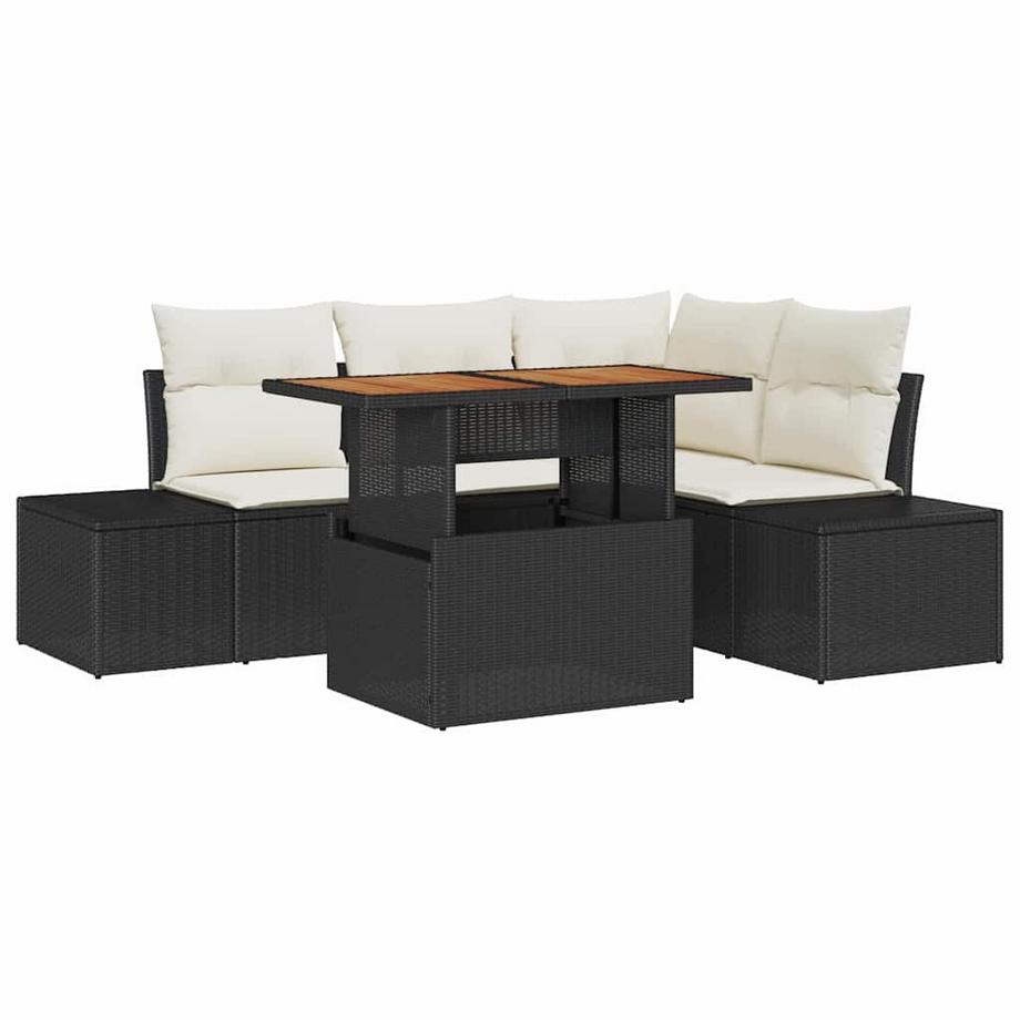 Ensemble de canapé de jardin poly rattan