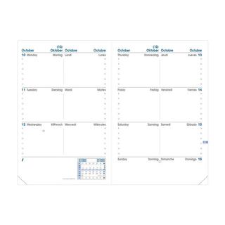 Quo Vadis Quo Vadis - Terminkalender - 2025 - Sapa X - Die Woche Horizontal - Mehrsprachig - Impala - Rot - Jan/Dez - 10x15 cm - Clairefontaine-Papier Weiß - Hergestellt in Frankreich  