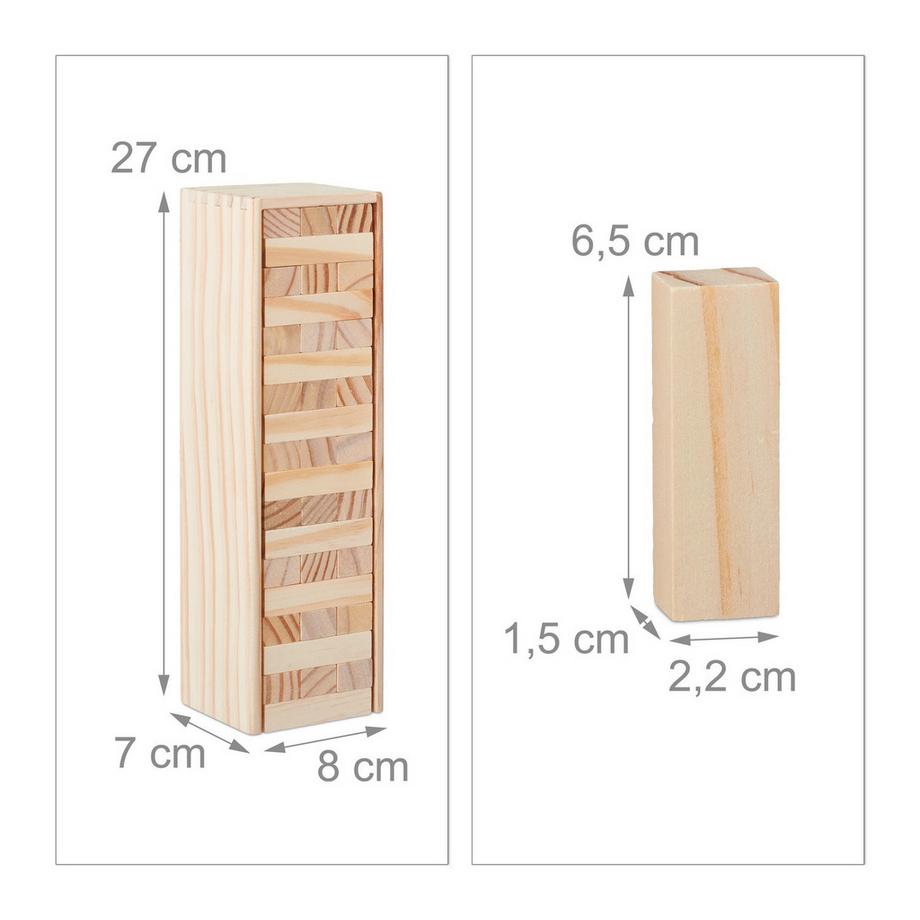 B2X  Wackelturm Holz 