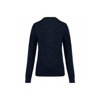 Kariban  merino-pullover mit v-ausschnitt, damen 