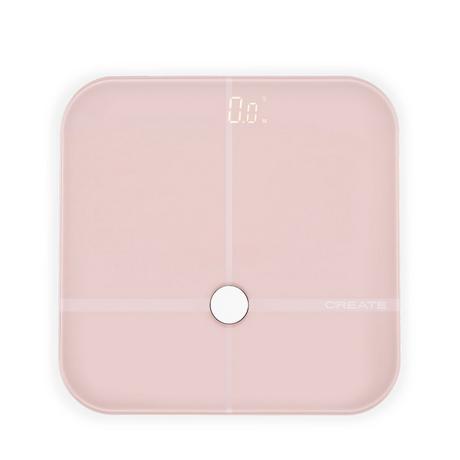 CREATE  BALANCE BODY SMART PRO - Smarte Personenwaage mit Bioimpedanz und Bluetooth, pastelrosa 