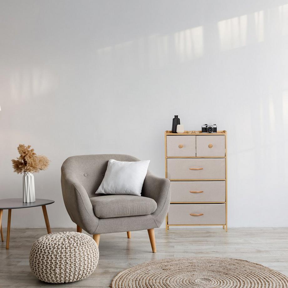 Northix Schubladenelement aus Bambus, 5 Schubladen  