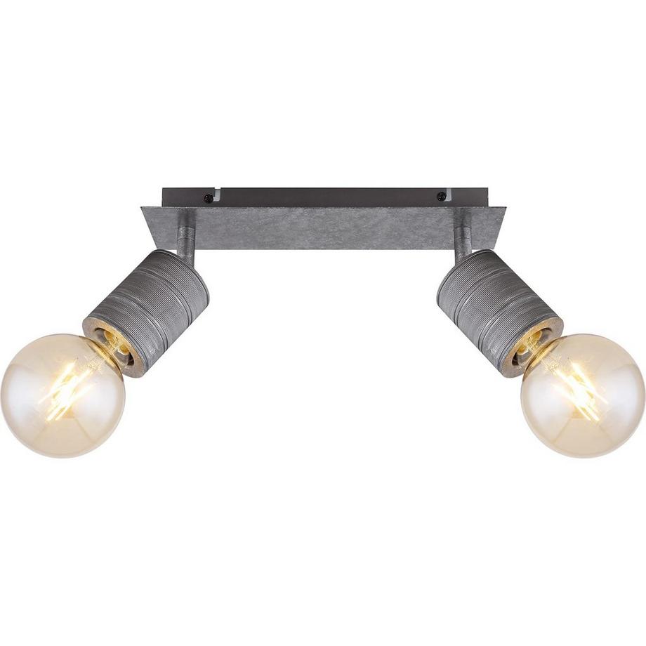 mutoni Spot Freddy métal argenté 2xE27  