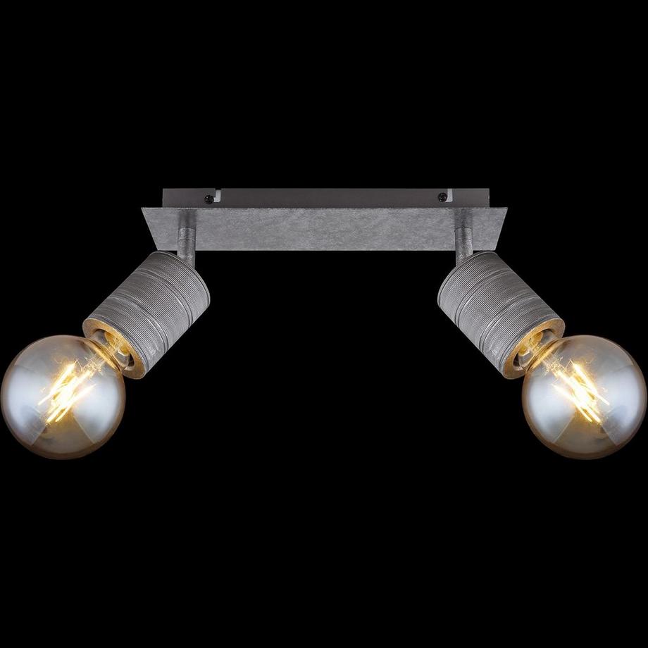 mutoni Spot Freddy métal argenté 2xE27  