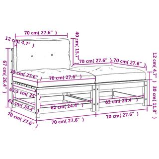 VidaXL Gartensofa imprägniertes kiefernholz  