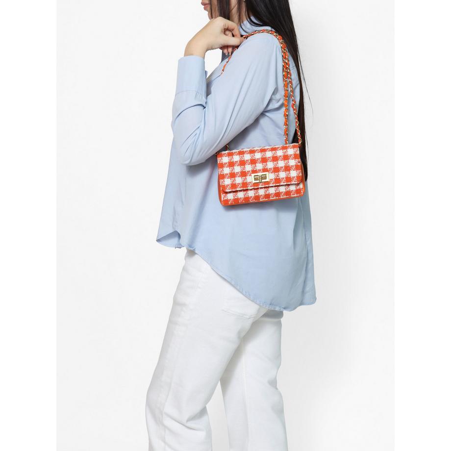 Gave Lux Houndstooth Schultertasche  