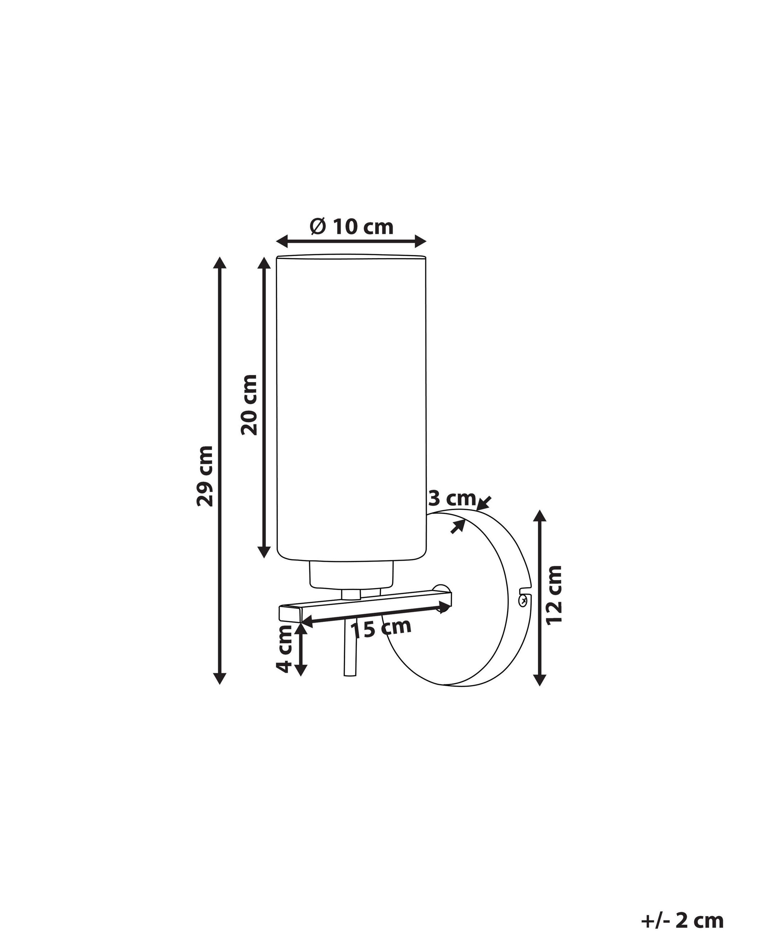 Beliani Wandlampe aus Glas Modern PURIRI  