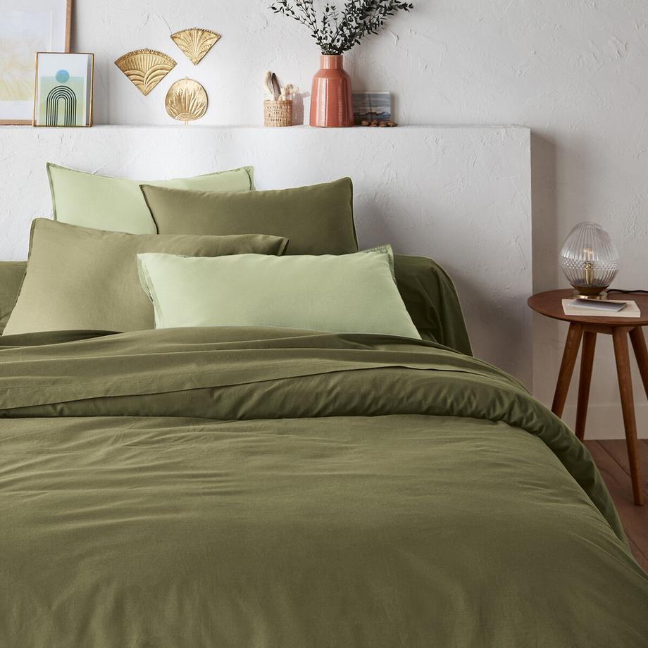 La Redoute Intérieurs Scenario Housse de couette unie en coton lavé  