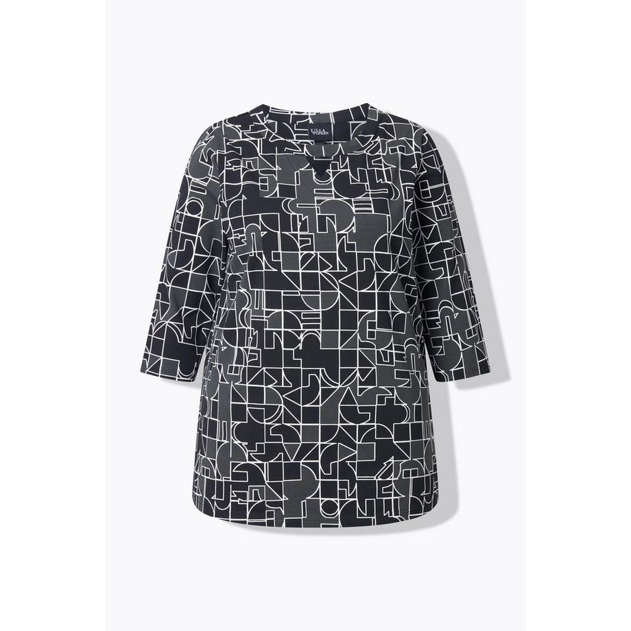 Ulla Popken Stampa grafica Girocollo Maniche 3/4 Maglia  