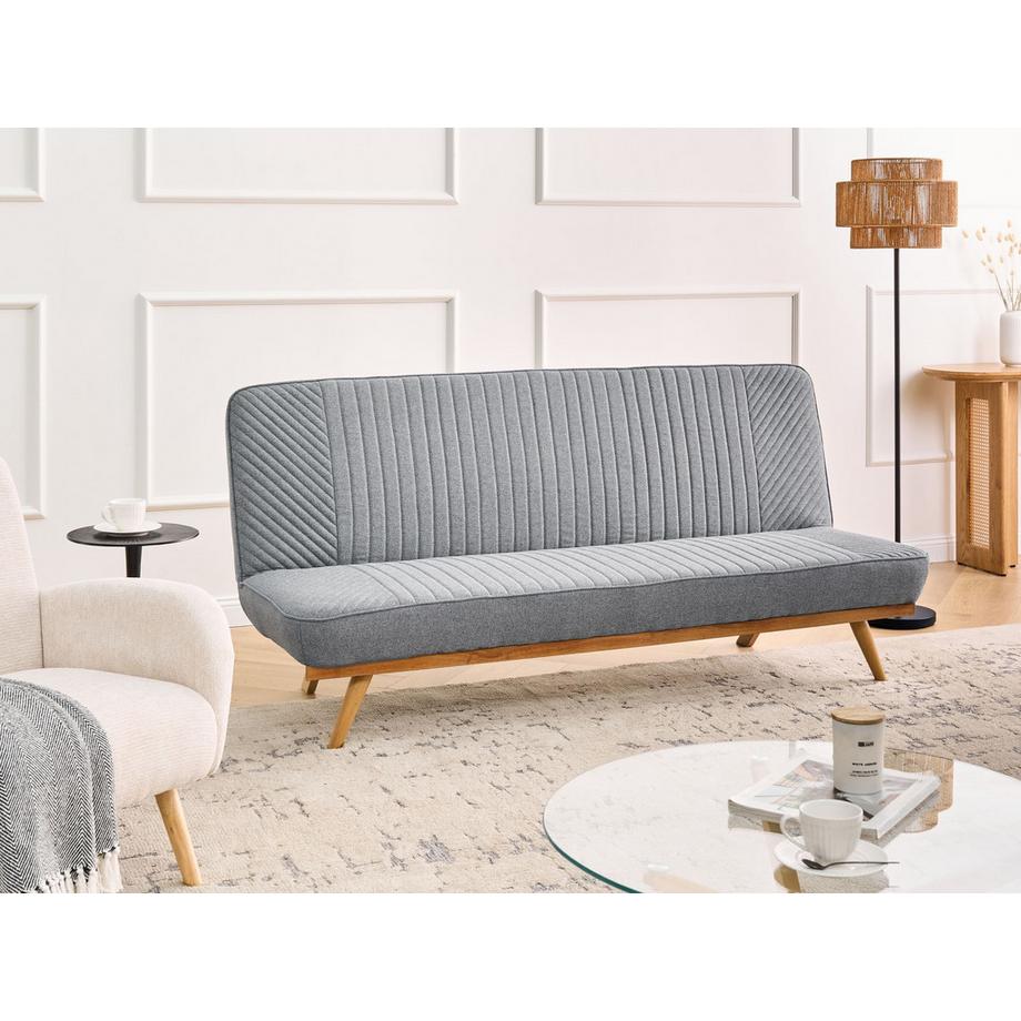 Beliani Canapé-lit en Tissu Minimaliste KALFAFEL  