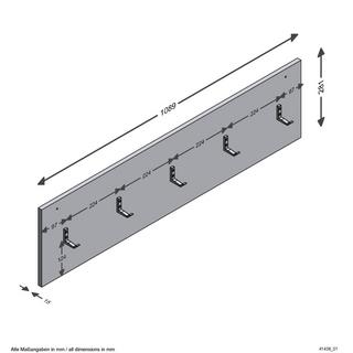 FMD Garderobe spanplatten  