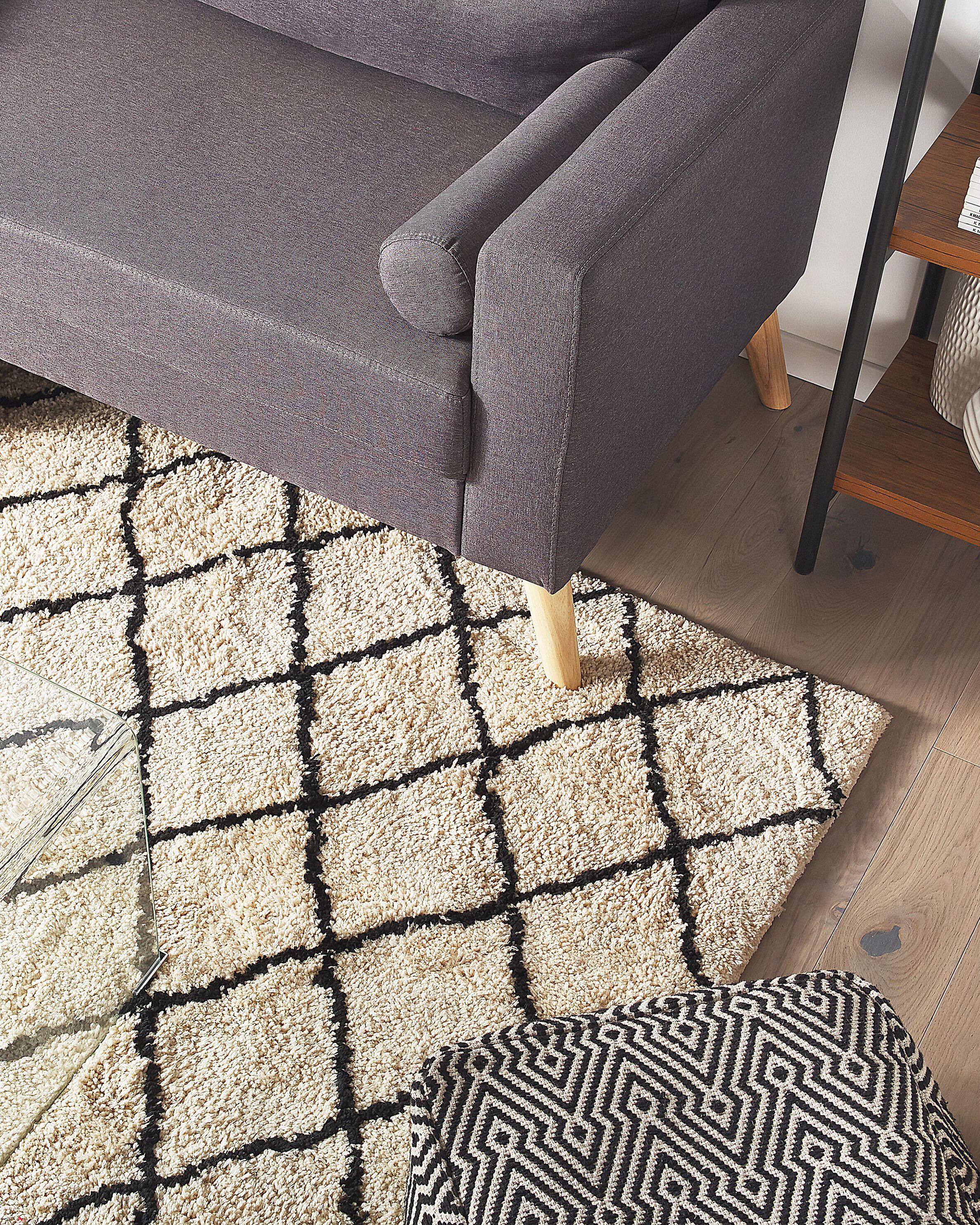 Beliani Tapis en Polyester Moderne MIDYAT  