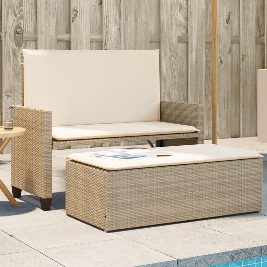 VidaXL Gartenbank poly-rattan  