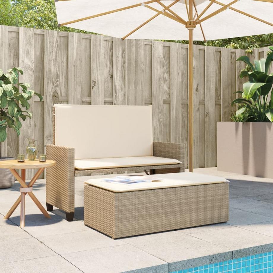 VidaXL Gartenbank poly-rattan  