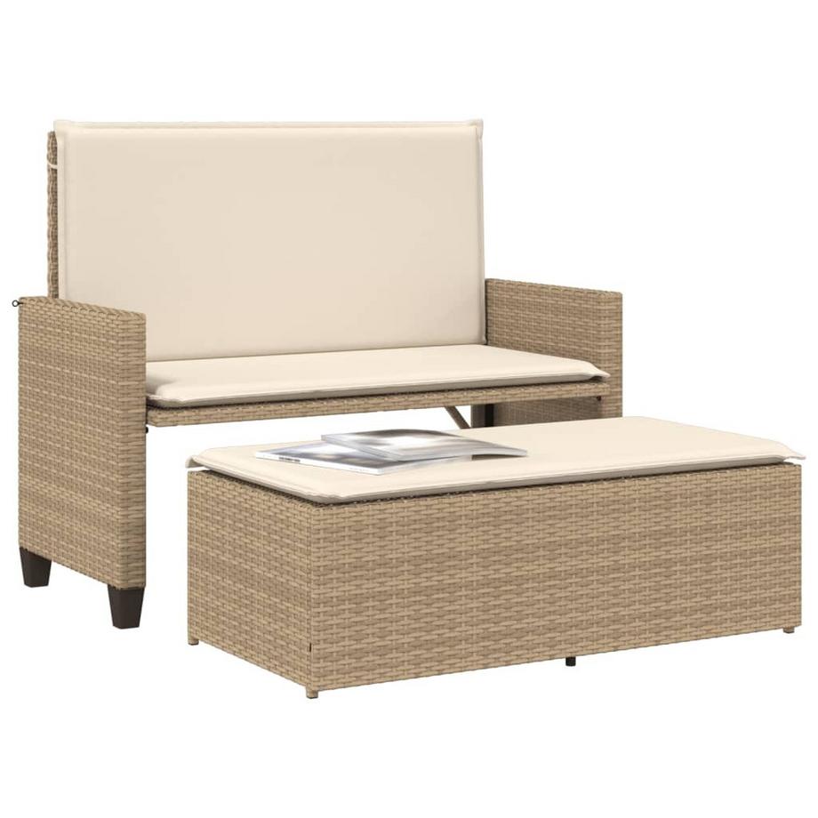 VidaXL Gartenbank poly-rattan  
