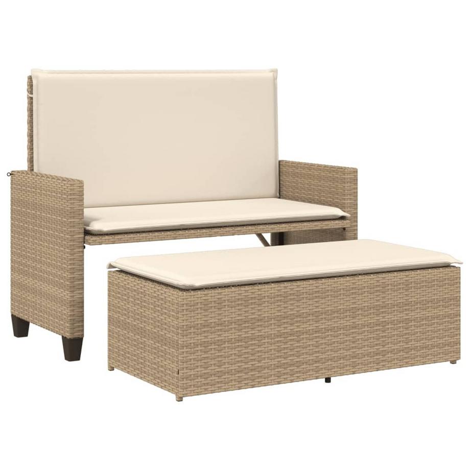 Gartenbank poly-rattan