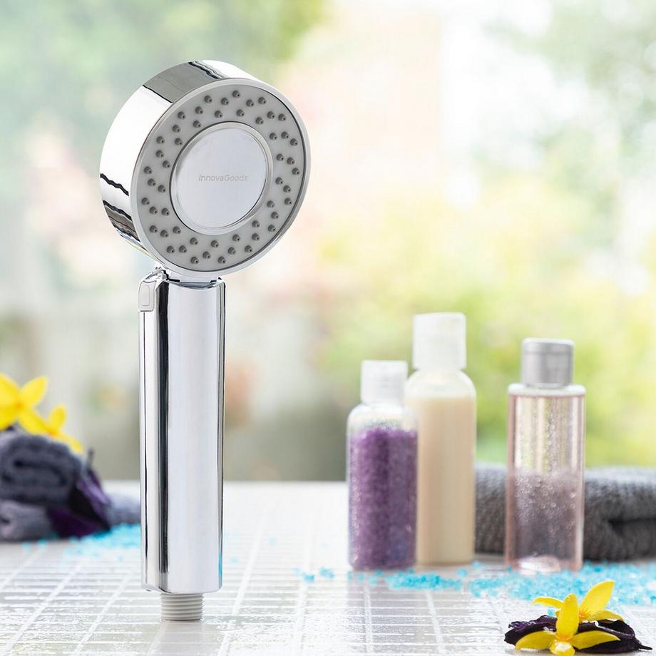 InnovaGoods Duschkopf mit Spender – 2 verschiedene Strahlungsbilder  