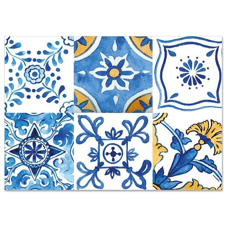 trendform Papiertischset AZULEJOS 4 Sujets à 12 Blatt  