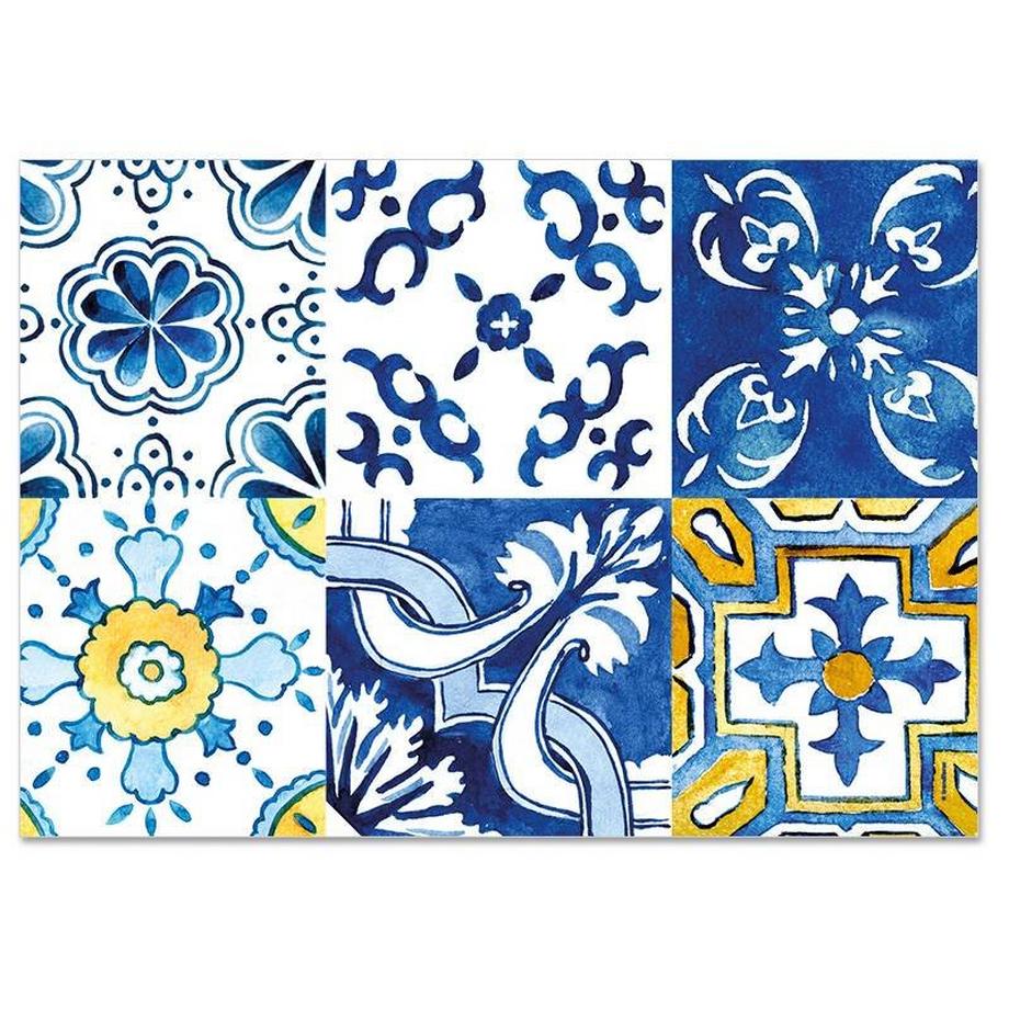 trendform Papiertischset AZULEJOS 4 Sujets à 12 Blatt  