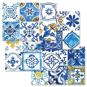 Papiertischset AZULEJOS 4 Sujets à 12 Blatt