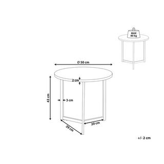 Beliani Table d'appoint en MDF Industriel TIPPO  