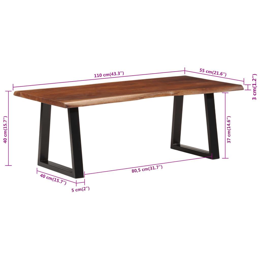 VidaXL Table basse bois d'acacia  