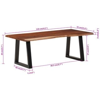 VidaXL Table basse bois d'acacia  