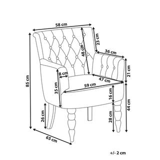 Beliani Fauteuil en Polyester Rétro ALESUND  