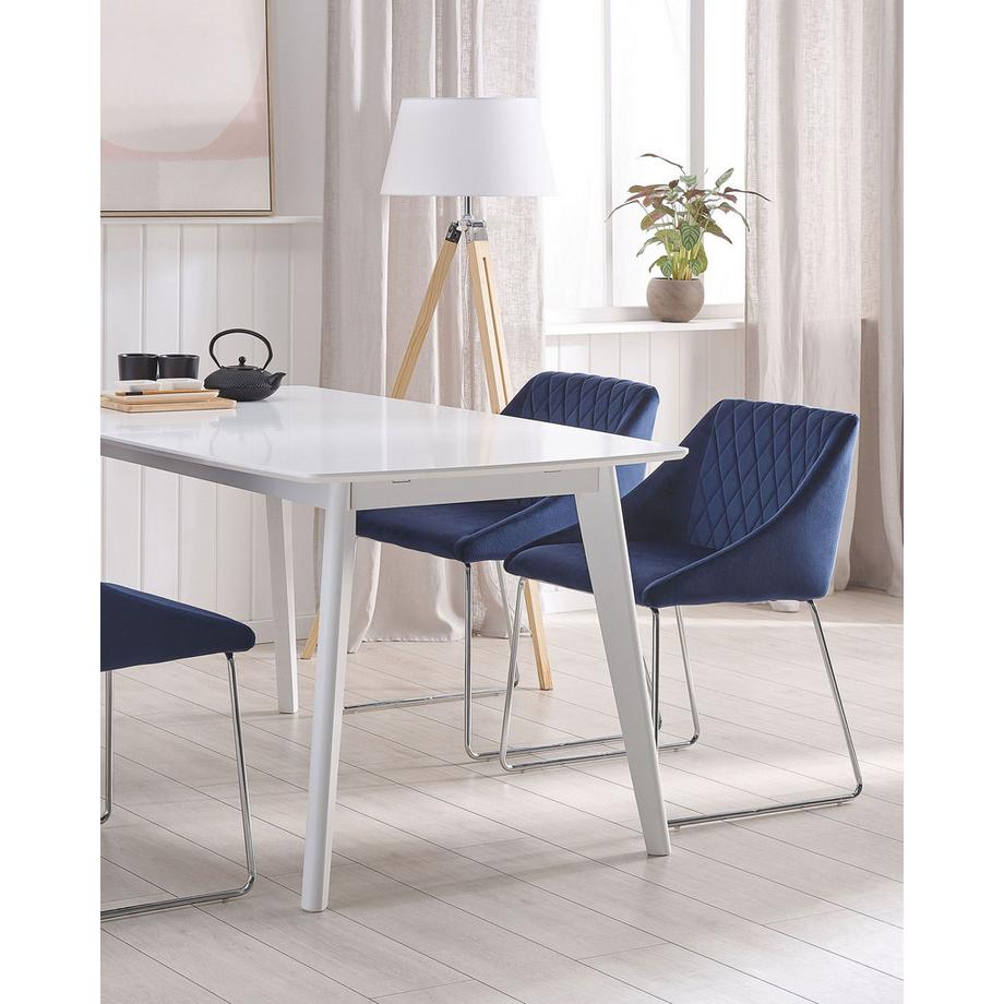 Beliani Esszimmerstuhl 2er Set aus Samtstoff Retro ARCATA  