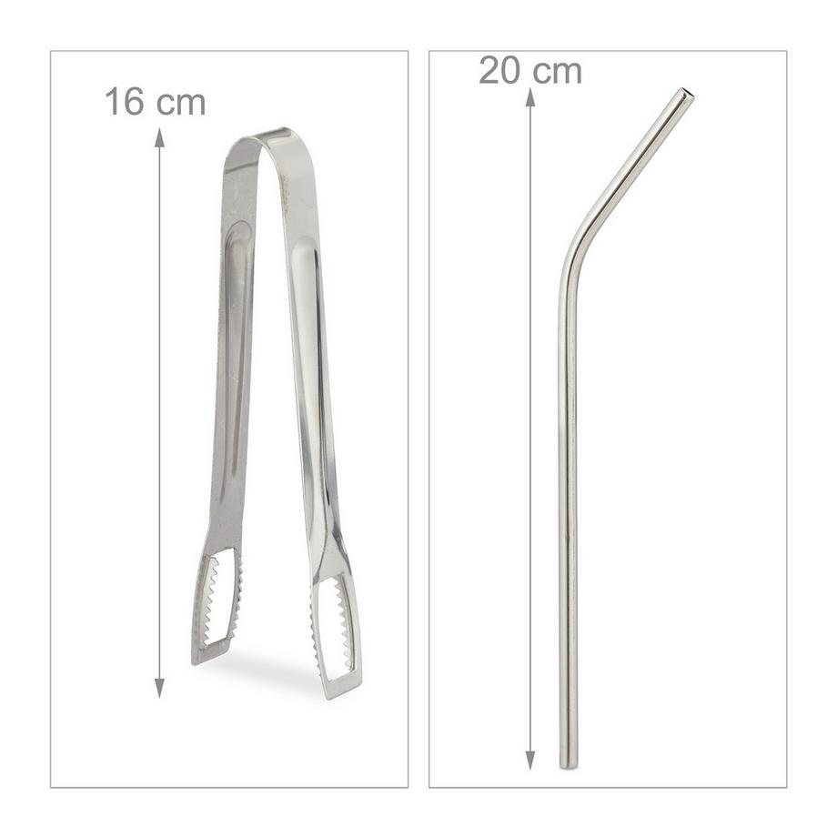 B2X 4 verres avec couvercles et pailles, y compris un seau à glace 4 verres avec couvercles et pailles incl. seau à glace 