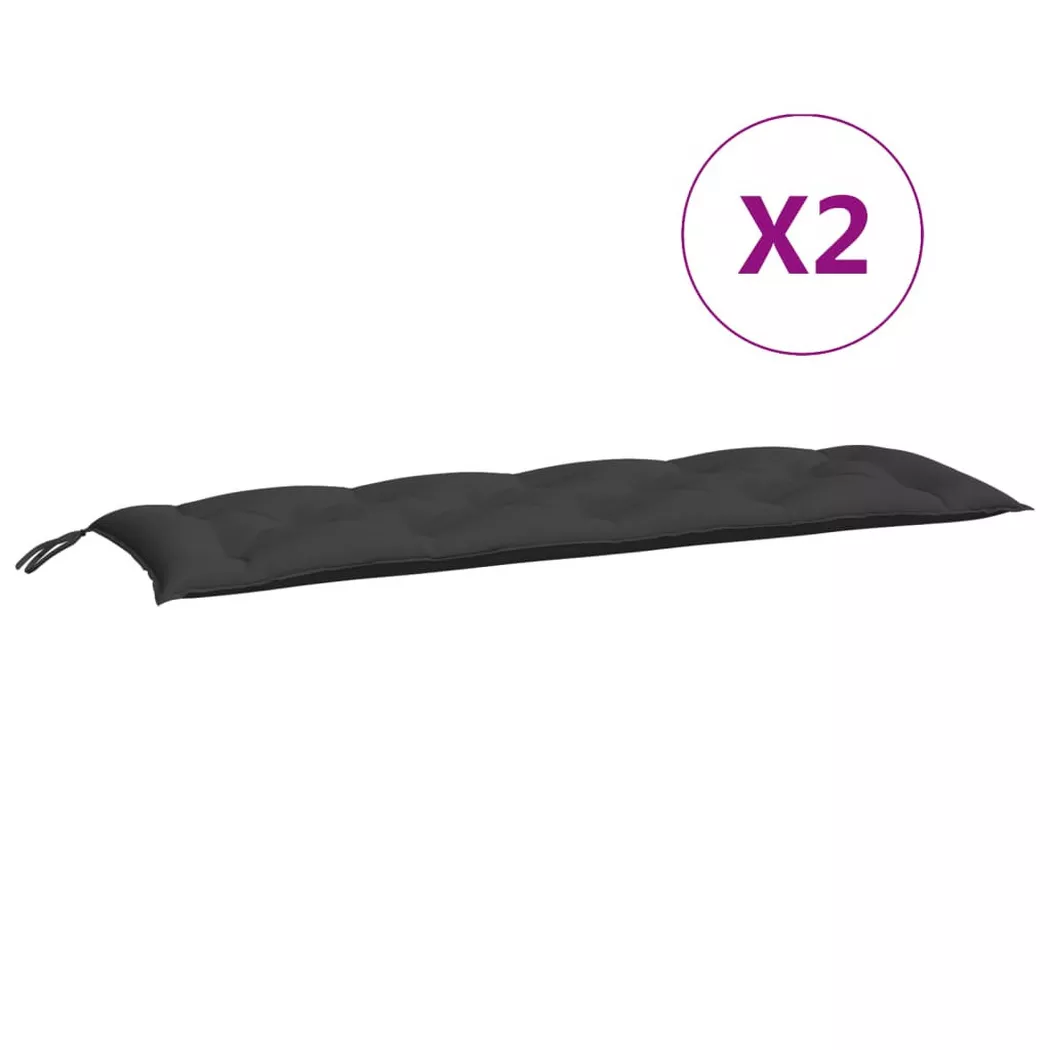 VidaXL - Coussin de banc de jardin tissu, One Size, Noir