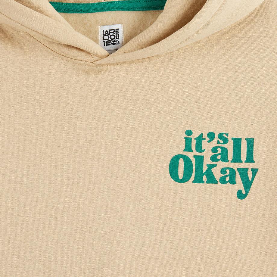 La Redoute Collections  Kapuzen-Sweatshirt mit Message-Print aus Molton 