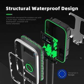JATRHG  JATRHG S1 Stazione di Ricarica per Veicoli Elettrici 7 kW 8M/12M IP66 32A Monofase 