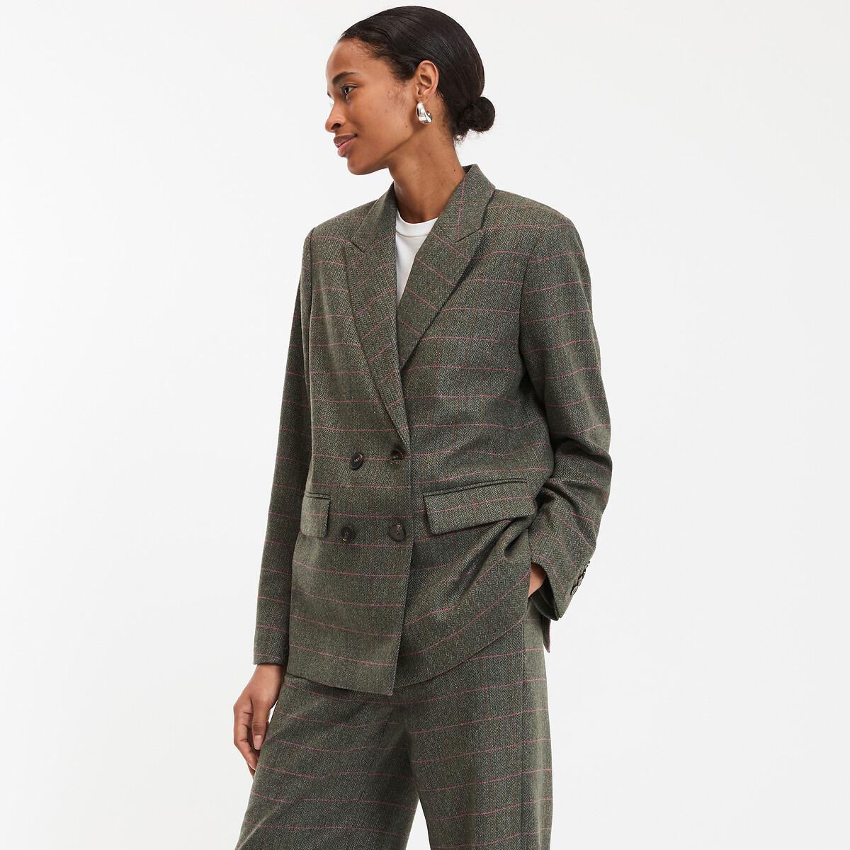 La Redoute Collections Blazer lungo a quadri  