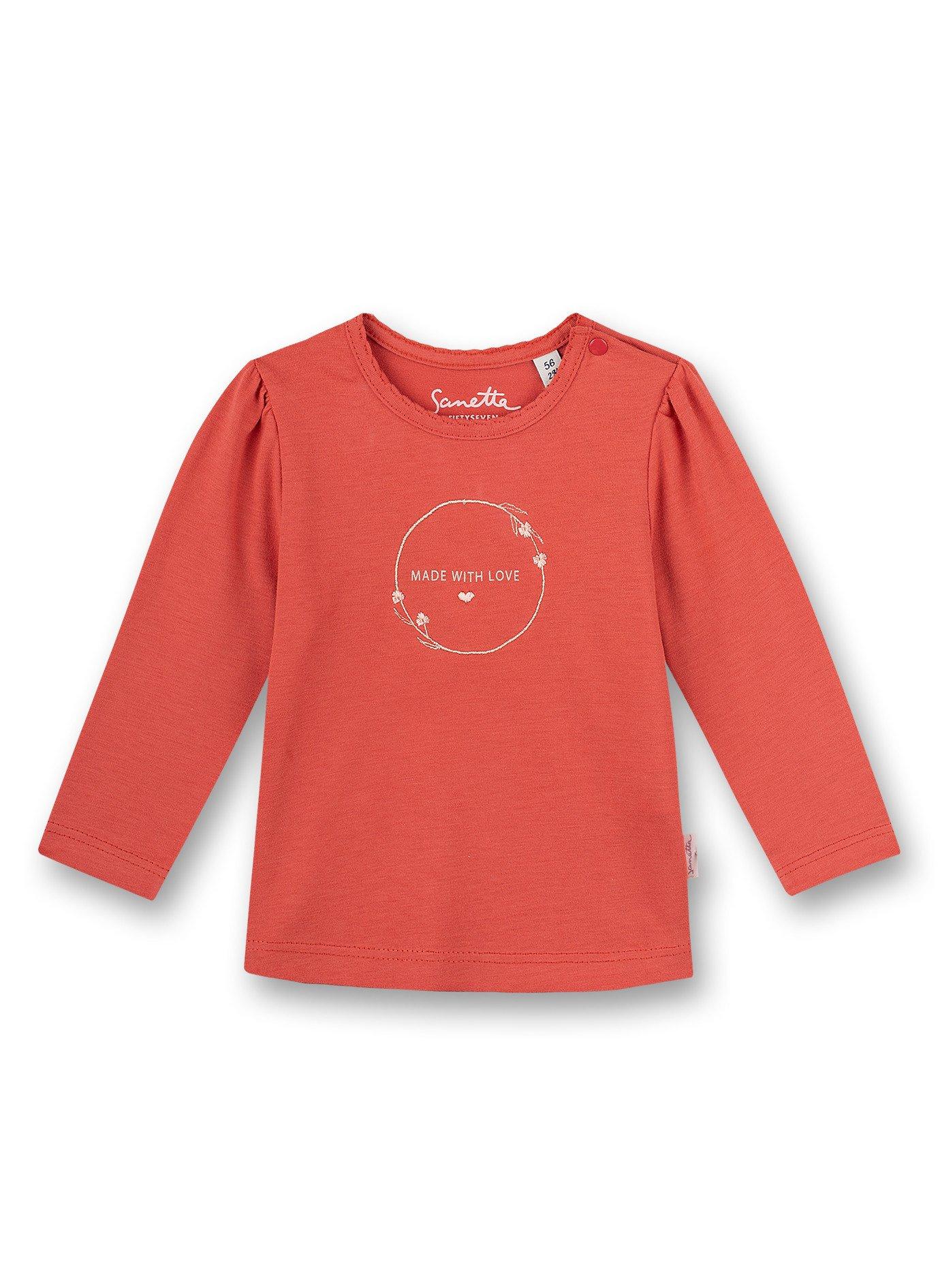 Sanetta Fiftyseven  Baby Mädchen-Shirt langarm Family Stork Rot 