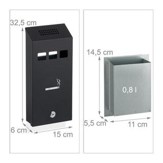 Northio Cendrier mural noir  