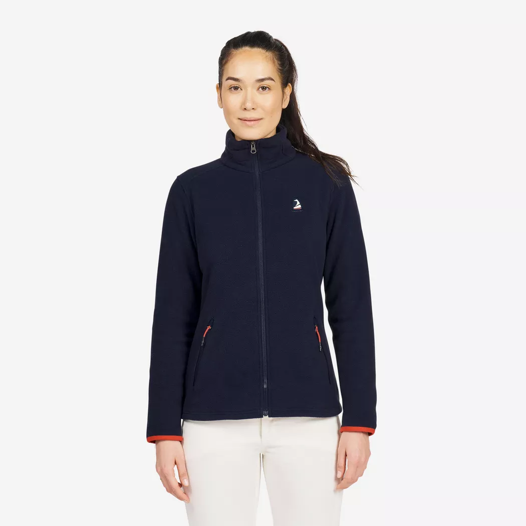 DECATHLON - Fleecejacke Segeln  warm Polyester, für Damen, Multicolor, Größe 40