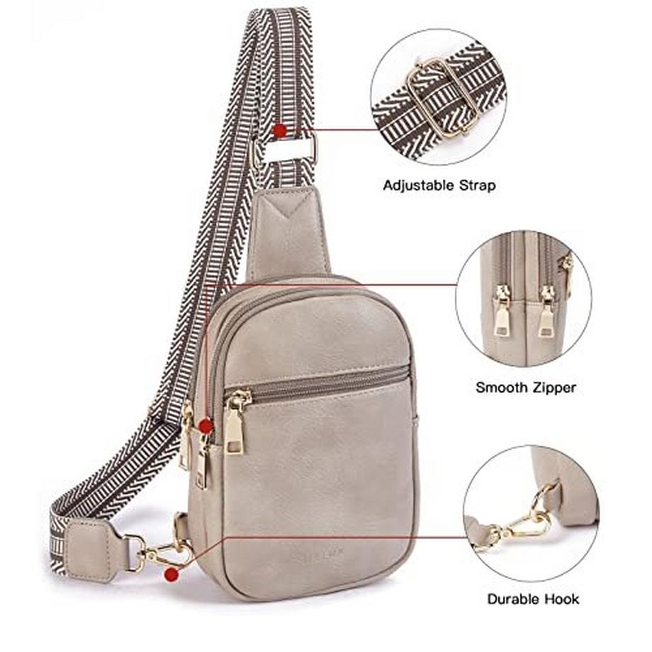 Only-bags.store Kunstleder Sling Bag mit verstellbarem Riemen  