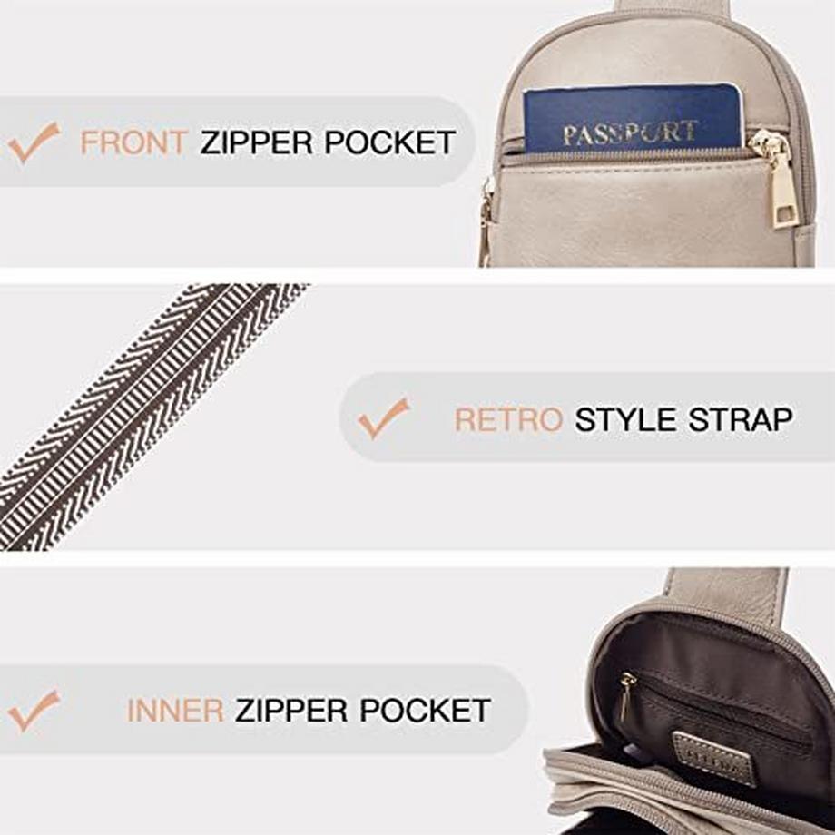 Only-bags.store Kunstleder Sling Bag mit verstellbarem Riemen  